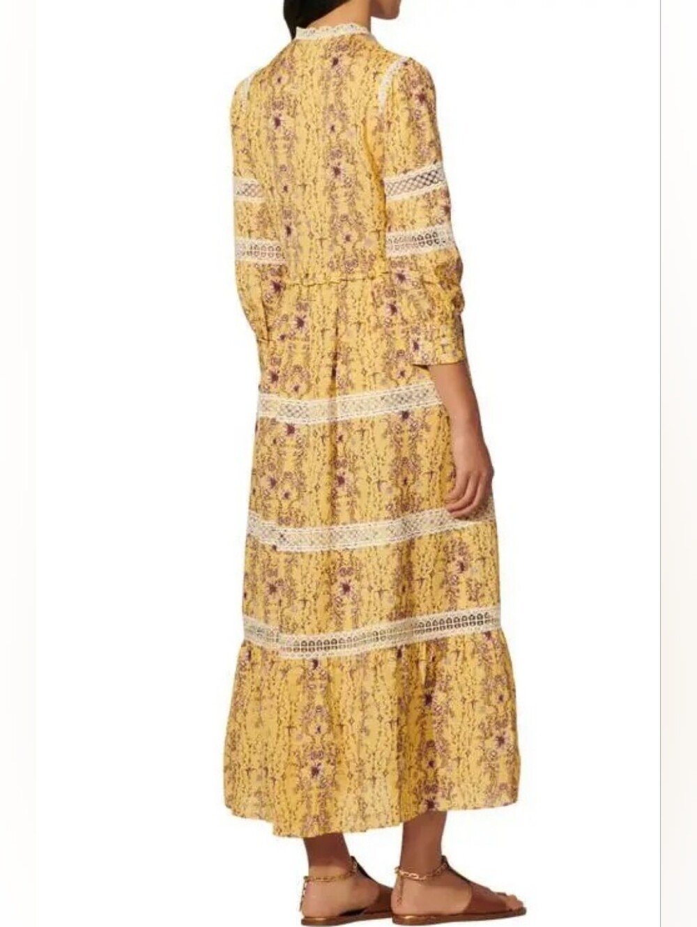 NWOT SANDRO | $580 Angeliqua Lace Detailed Maxi Dress - Picture 3 of 11